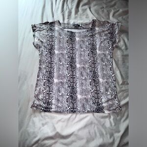 Cure Women's Snakeskin Short Sleeve Blouse